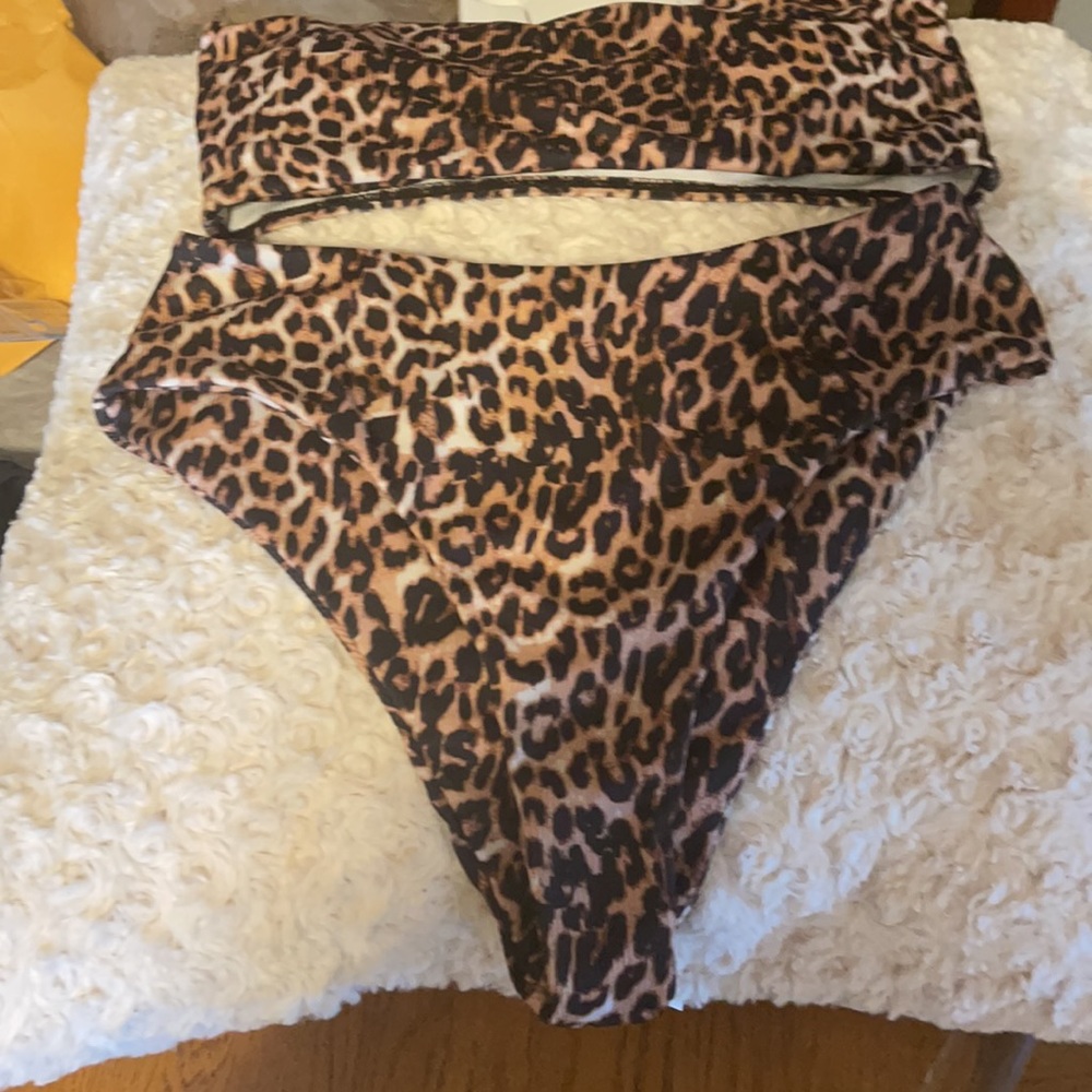 Cheetah print two piece